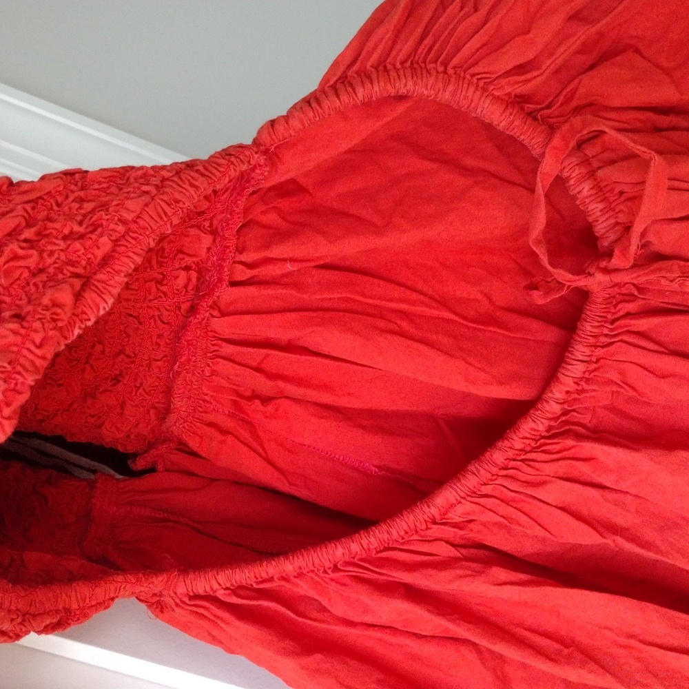 FREE PEOPLE Kalina Midi dress in Persimmon size Large - Picture 7 of 8